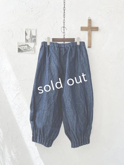 画像7: ubasoku/0970 裾タックワイドパンツ・デニム