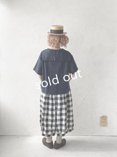 画像12: ubasoku/0924 セーラー衿の半袖ブラウス・ネイビー