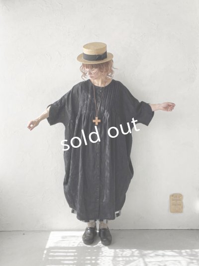 画像11: ubasoku/0947 ピンタック２wayコクーンワンピース・黒