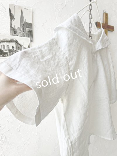 画像6: ubasoku/0924 セーラー衿の半袖ブラウス・ネイビー