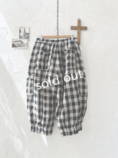 画像7: ubasoku/0973 ポケットカーゴパンツ・ブロックチェック