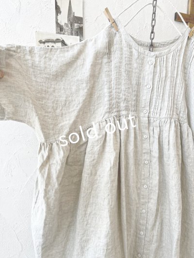 画像6: ubasoku/0947 ピンタック２wayコクーンワンピース・ナチュラル