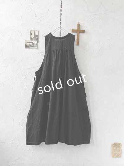 画像6: ubasoku/0941 サイドリボン２wayノースリーブワンピース・黒