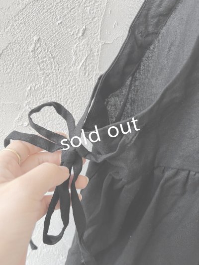 画像5: ubasoku/0941 サイドリボン２wayノースリーブワンピース・黒