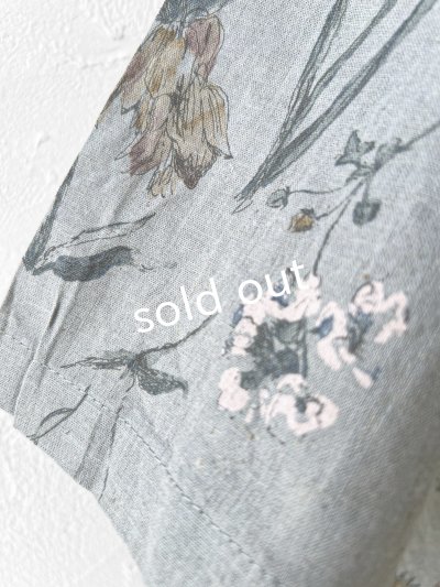 画像4: ubasoku/0923 セーラー衿のボタニカル半袖ブラウス・ブルー