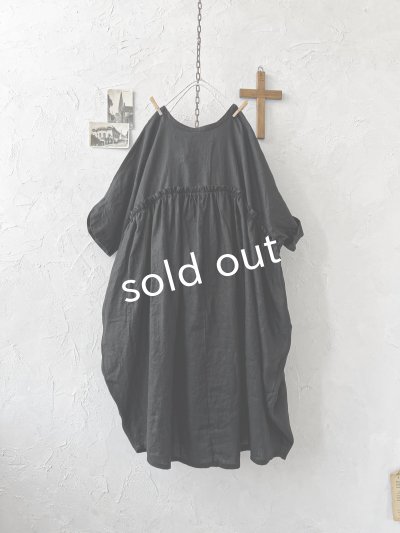 画像5: ubasoku/0947 ピンタック２wayコクーンワンピース・黒