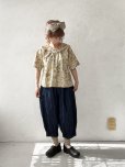 画像10: ubasoku/0923 セーラー衿のボタニカル半袖ブラウス・ブルー