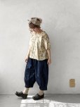 画像11: ubasoku/0923 セーラー衿のボタニカル半袖ブラウス・ブルー