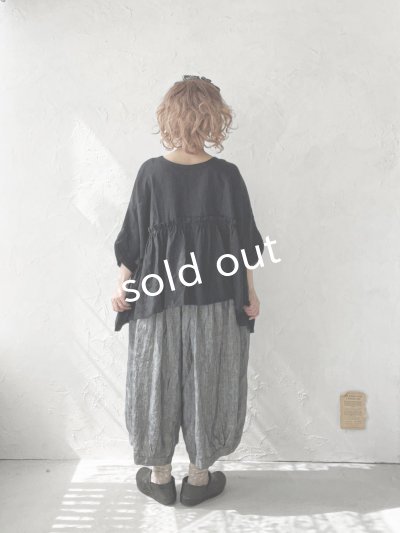 画像11: ubasoku/0922 ピンタック2wayコクーンブラウス・黒