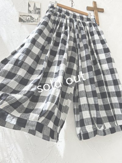 画像7: ubasoku/0977 ボリュームワイドパンツ・ブロックチェック