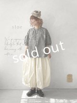 sloe/ヘンリーボタンブラウス・ギンガム