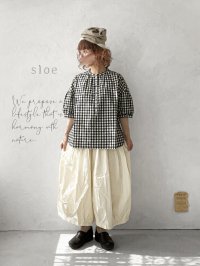 sloe/ヘンリーボタンブラウス・ギンガム