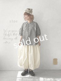 sloe/ヘンリーボタンブラウス・ギンガム