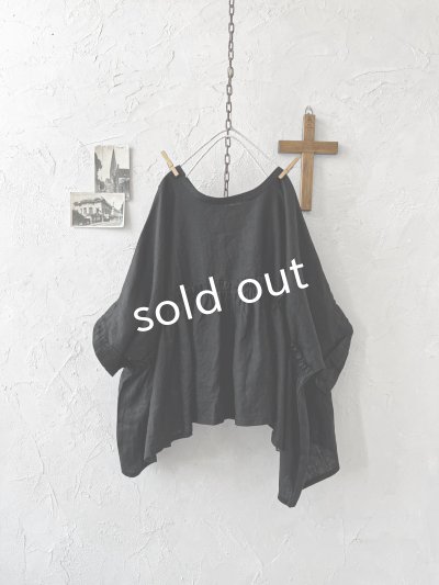 画像5: ubasoku/0922 ピンタック2wayコクーンブラウス・黒