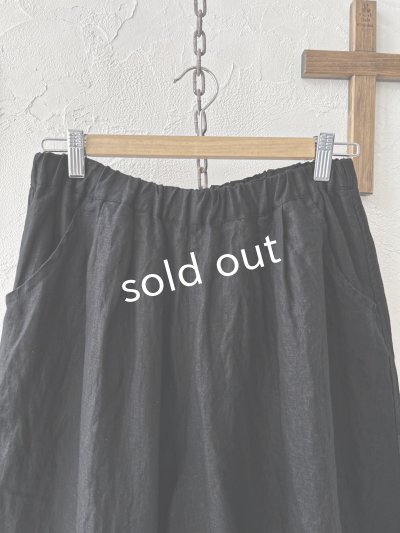 画像3: ubasoku/0969 裾タックワイドパンツ・黒