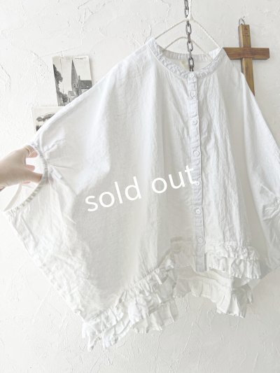 画像5: ubasoku/0928 裾フリルのドルマンブラウス・オフ