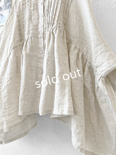 画像7: ubasoku/0922 ピンタック2wayコクーンブラウス・黒