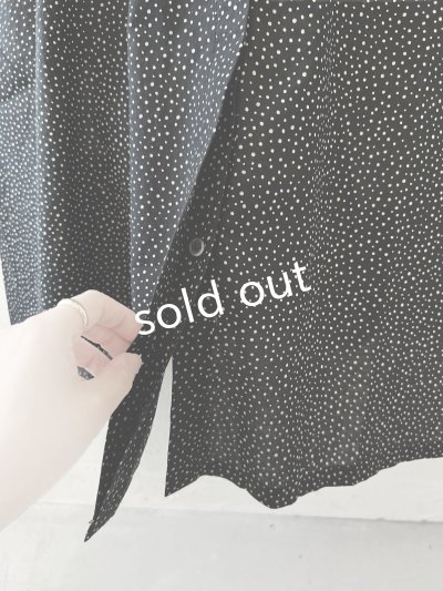 画像9: ubasoku/0950 ラウンドフリルワンピース・黒ドット