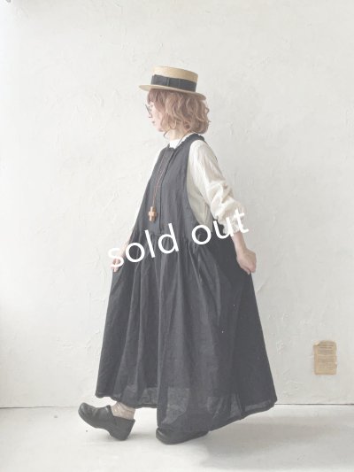 画像10: ubasoku/0939 サイドリボン２wayノースリーブワンピース・ネイビーストライプ