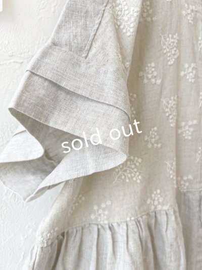 画像7: ubasoku/0957 かすみそう刺繍の丸衿ワンピース・黒