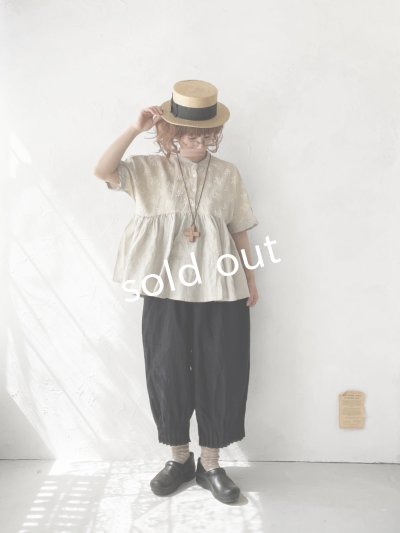 画像10: ubasoku/0969 裾タックワイドパンツ・黒