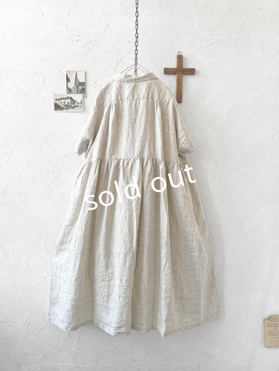 画像9: ubasoku/0957 かすみそう刺繍の丸衿ワンピース・ナチュラル