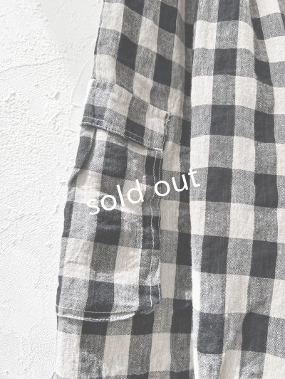 画像4: ubasoku/0973 ポケットカーゴパンツ・ブロックチェック