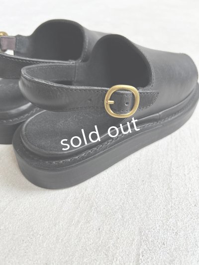 画像7: 【30%OFF SALE】Diu／本革メレーズサンダル・黒【Ｌ】