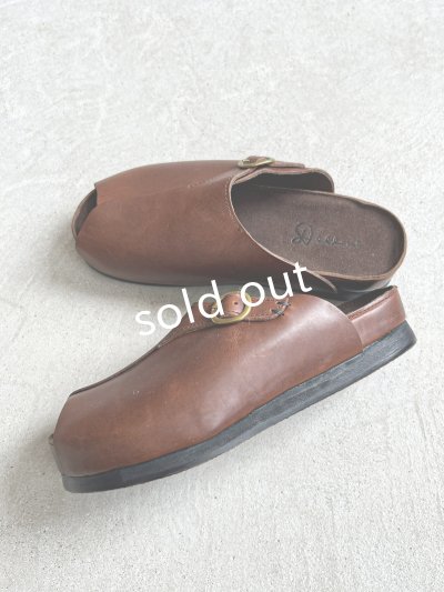 画像7: 【30%OFF SALE】Diu／オープントゥサンダル・ダークブラウン【Ｌ】