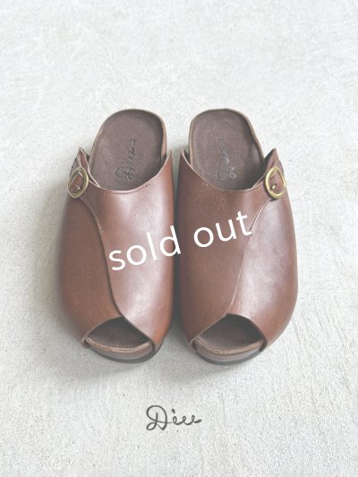 画像2: 【30%OFF SALE】Diu／オープントゥサンダル・ダークブラウン【Ｌ】