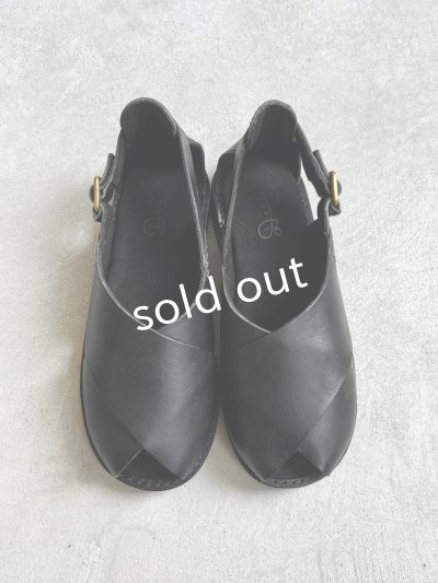 画像2: 【30%OFF SALE】Diu／本革ロリエサンダル・黒【Ｌ】