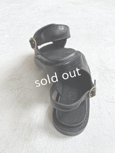 画像6: 【30%OFF SALE】Diu／本革メレーズサンダル・黒【Ｌ】