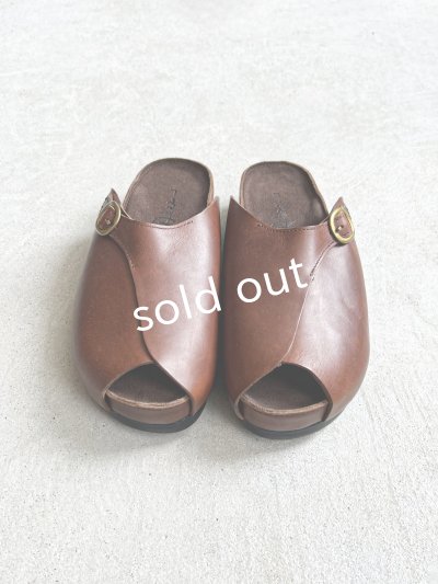 画像4: 【30%OFF SALE】Diu／オープントゥサンダル・ダークブラウン【Ｌ】