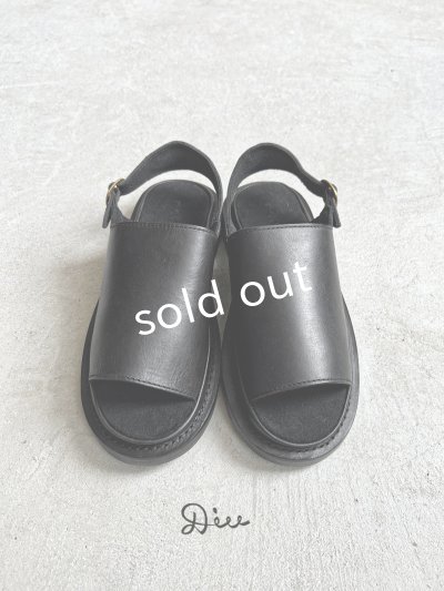 画像8: 【30%OFF SALE】Diu／本革メレーズサンダル・黒【Ｌ】