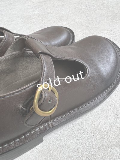 画像9: Diu／本革 Tストラップシューズ・黒【Ｌ】