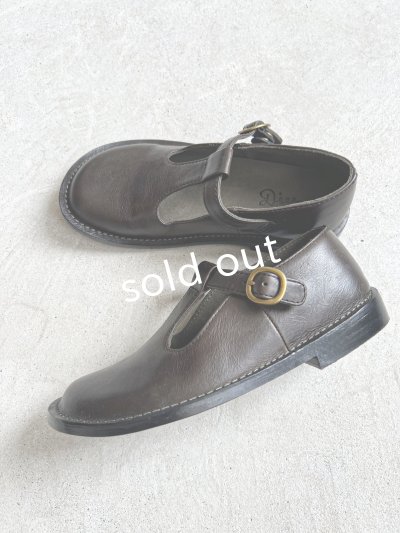 画像6: Diu／本革 Tストラップシューズ・黒【Ｌ】