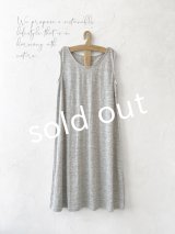 リネンタンクトップワンピース・杢グレー