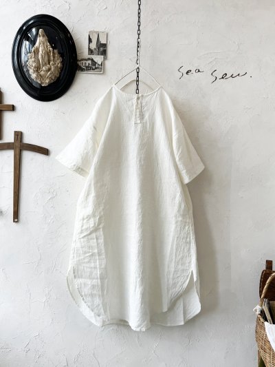 画像2: seasew.／311 ヘンリーネックワンピース・オフ