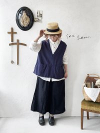 seasew.／303 Ｖネックベスト・ネイビー