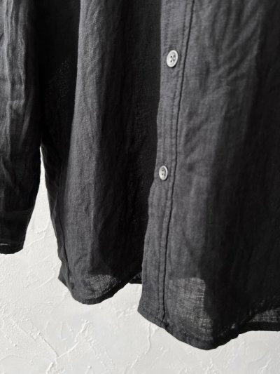 画像2: seasew.／324 フレンチリネンシーサイドブラウス・黒