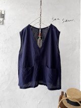 seasew.／303 Ｖネックベスト・ネイビー