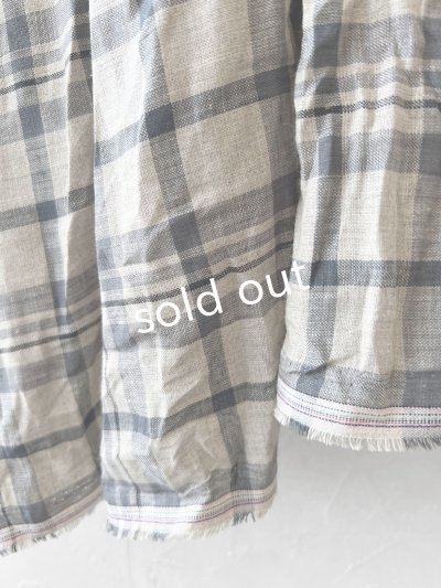 画像10: MARCHE' DE SOEUR／大きなラッフル襟のチュニック・先染チェックにミルク襟