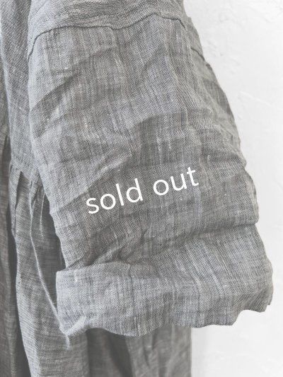 画像8: MARCHE' DE SOEUR／大きなラッフル襟のチュニック・シャンブレーに黒ガーゼ襟