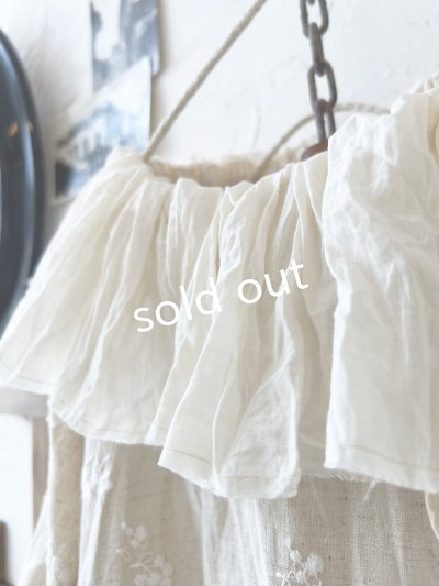 画像5: MARCHE' DE SOEUR／大きなラッフル襟のチュニック・木の実ししゅうにミルク襟