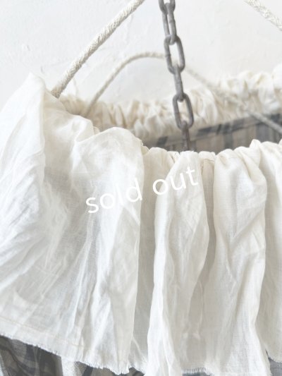 画像5: MARCHE' DE SOEUR／大きなラッフル襟のチュニック・先染チェックにミルク襟