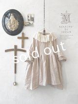 MARCHE' DE SOEUR／大きなラッフル襟のチュニック・シェルピンクにミルク襟