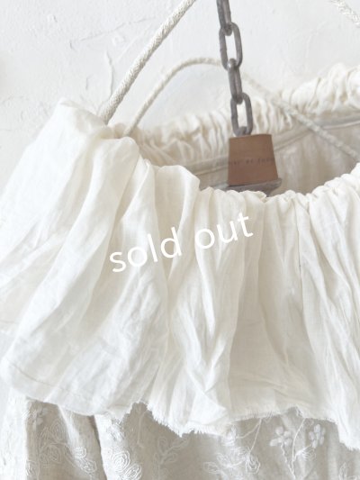 画像4: MARCHE' DE SOEUR／大きなラッフル襟のチュニック・野花ししゅうにミルク襟