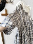 画像7: MARCHE' DE SOEUR／大きなラッフル襟のチュニック・先染チェックにミルク襟