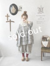 MARCHE' DE SOEUR／大きなラッフル襟のチュニック・先染チェックにミルク襟