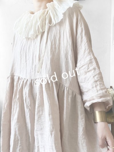 画像14: MARCHE' DE SOEUR／大きなラッフル襟のチュニック・ミルクに木の実ししゅう襟